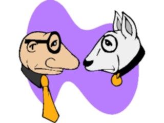 Sticker Custom Preview Image #019540 Animals Cartoons Dogwith Owner14