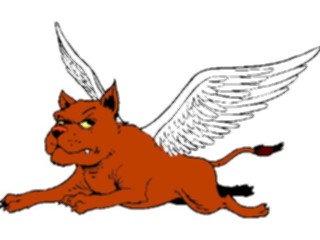 Sticker Custom Preview Image #019551 Animals Cartoons Dogwith Wings