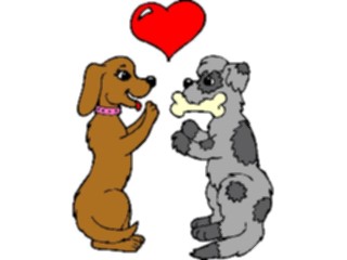Sticker Custom Preview Image #019559 Animals Cartoons Dogsin Love1