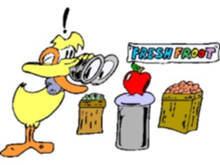 Sticker Custom Preview Image #019653 Animals Cartoons Duckat Produce Stand