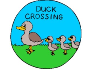 Sticker Custom Preview Image #019666 Animals Cartoons Duck Crossing
