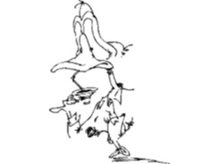 Sticker Custom Preview Image #019668 Animals Cartoons Duck Drinking