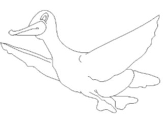 Sticker Custom Preview Image #019673 Animals Cartoons Duck Flying