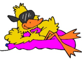 Sticker Custom Preview Image #019691 Animals Cartoons Duck Lounging