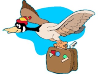Sticker Custom Preview Image #019693 Animals Cartoons Duck Migrating