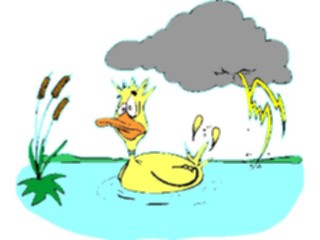 Sticker Custom Preview Image #019711 Animals Cartoons Duck Struckby Lightning