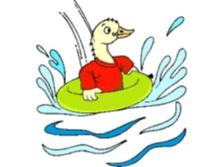 Sticker Custom Preview Image #019723 Animals Cartoons Duckwith Innertube2