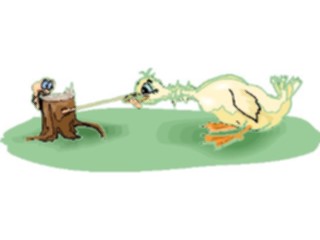 Sticker Custom Preview Image #019727 Animals Cartoons Duckwith Worm2
