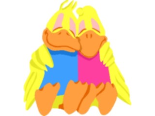 Sticker Custom Preview Image #019734 Animals Cartoons Ducksin Love