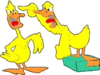 Sticker Custom Preview Image #019737 Animals Cartoons Ducks Yelling