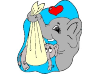 Sticker Custom Preview Image #019794 Animals Cartoons Elephant Baby1