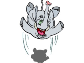 Sticker Custom Preview Image #019803 Animals Cartoons Elephant Falling