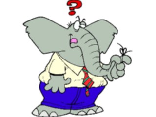 Sticker Custom Preview Image #019808 Animals Cartoons Elephant Forgetful1