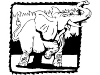 Sticker Custom Preview Image #019812 Animals Cartoons Elephant Happy2