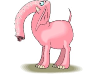 Sticker Custom Preview Image #019824 Animals Cartoons Elephant Pink2