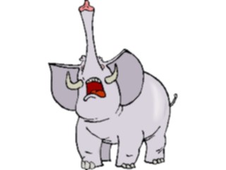 Sticker Custom Preview Image #019828 Animals Cartoons Elephant Scared