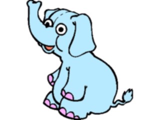 Sticker Custom Preview Image #019829 Animals Cartoons Elephant Sitting