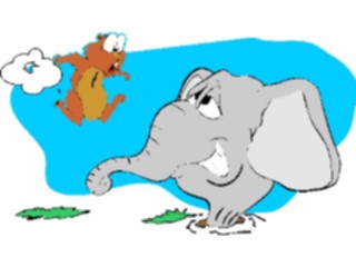 Sticker Custom Preview Image #019831 Animals Cartoons Elephant Squirrel