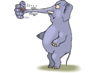 Sticker Custom Preview Image #019835 Animals Cartoons Elephant Trunk Tied Up