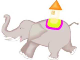 Sticker Custom Preview Image #019843 Animals Cartoons Elephantwith Howdah