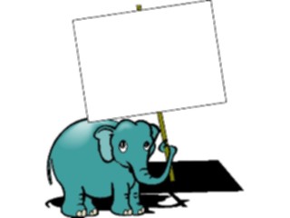Sticker Custom Preview Image #019845 Animals Cartoons Elephantwith Sign