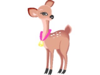 Sticker Custom Preview Image #019852 Animals Cartoons Fawnwith Bell