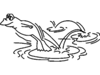 Sticker Custom Preview Image #020191 Animals Cartoons Frog Jumping