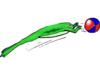 Sticker Custom Preview Image #020215 Animals Cartoons Frogwith Ball