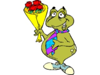Sticker Custom Preview Image #020216 Animals Cartoons Frogwith Flowers