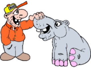 Sticker Custom Preview Image #020402 Animals Cartoons Hippo08