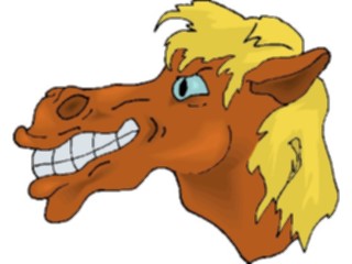 Sticker Custom Preview Image #020463 Animals Cartoons Horse Angry