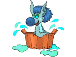 Sticker Custom Preview Image #020465 Animals Cartoons Horse Bathing