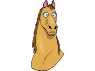 Sticker Custom Preview Image #020469 Animals Cartoons Horse Confused