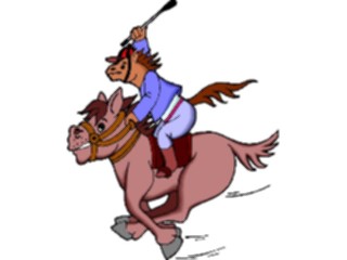 Sticker Custom Preview Image #020478 Animals Cartoons Horse Jockey