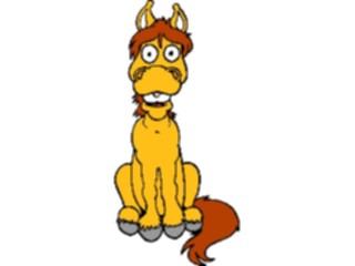Sticker Custom Preview Image #020485 Animals Cartoons Horse Shocked
