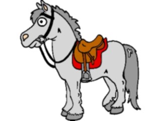Sticker Custom Preview Image #020492 Animals Cartoons Horsewith Saddle