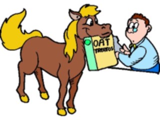 Sticker Custom Preview Image #020493 Animals Cartoons Horsewith Treats