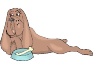 Sticker Custom Preview Image #020498 Animals Cartoons Houndwith Bowl