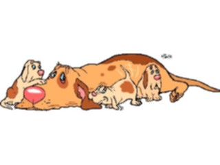 Sticker Custom Preview Image #020499 Animals Cartoons Houndwith Puppies
