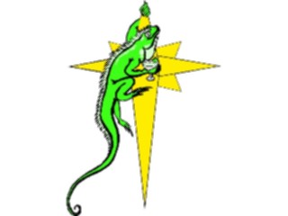 Sticker Custom Preview Image #020504 Animals Cartoons Iguanawith Drink