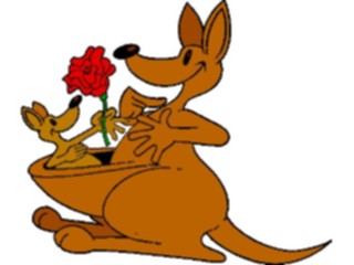 Sticker Custom Preview Image #020535 Animals Cartoons Kangaroo Baby2