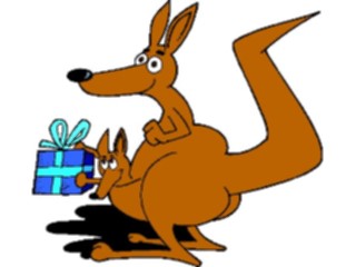 Sticker Custom Preview Image #020536 Animals Cartoons Kangaroo Baby3