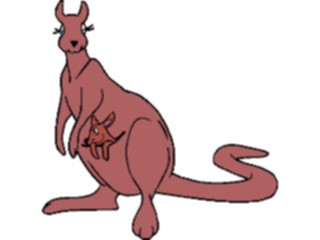 Sticker Custom Preview Image #020537 Animals Cartoons Kangaroo Baby4