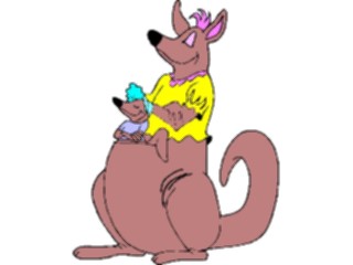 Sticker Custom Preview Image #020538 Animals Cartoons Kangaroo Baby5