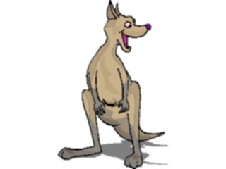 Sticker Custom Preview Image #020543 Animals Cartoons Kangaroo Happy