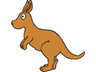 Sticker Custom Preview Image #020544 Animals Cartoons Kangaroo Hopping