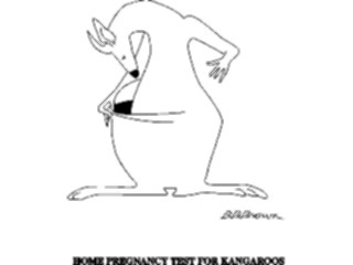 Sticker Custom Preview Image #020548 Animals Cartoons Kangaroo Pregnancy Test
