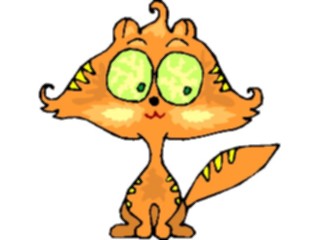 Sticker Custom Preview Image #020555 Animals Cartoons Kitten Big Eyes