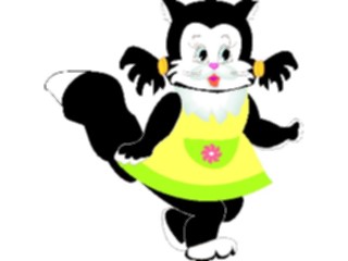 Sticker Custom Preview Image #020558 Animals Cartoons Kittenin Dress
