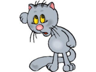 Sticker Custom Preview Image #020560 Animals Cartoons Kitten Scared